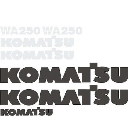 Aftermarket Decal Set For Komatsu Wheel Loader Wa250 KOMWA250NSDECALSET